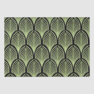 Elegant Light Yellow Art Deco Arches Tissue Paper