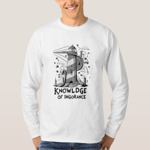 Elegant Lighthouse Design with a Knowledge Beam  T-Shirt