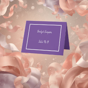 elegant lila & white guest Seating Cards