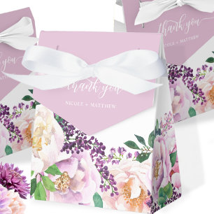 Elegant Lilac and Purple Pastel Floral  Favour Box