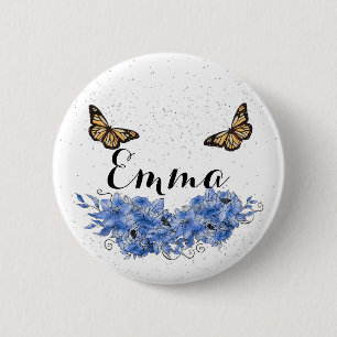 Elegant Lilac Bouquet 6 Cm Round Badge