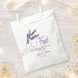 Elegant Lilac Flowers Wedding Favour Bags