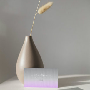 elegant lilac-grey  ombré business card
