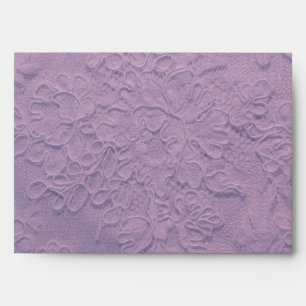 Elegant Lilac Lace Wedding Envelope