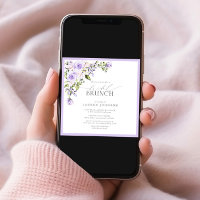 Elegant Lilac Lavender Botanical Bridal Brunch