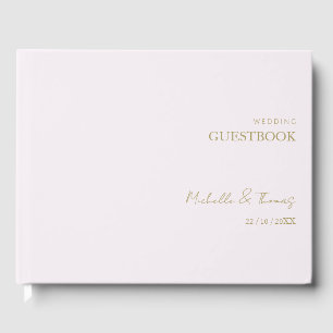 Elegant Lilac Minimalist Guest Book