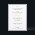 Elegant Lilac Monogram Modern Wedding Programme<br><div class="desc">Modern wedding programs featuring a clean design with serif and script fonts.</div>