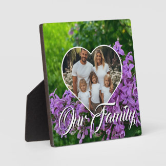 Elegant Lilac photo Template Plaque