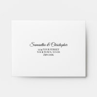 Elegant Lilac Purple Rose Inside Flap Wedding RSVP