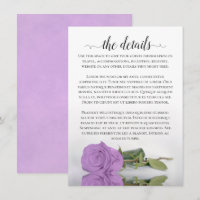 Elegant Lilac Purple Rose Wedding Details