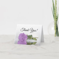 Elegant Lilac Purple Rose Wedding Photo Inside