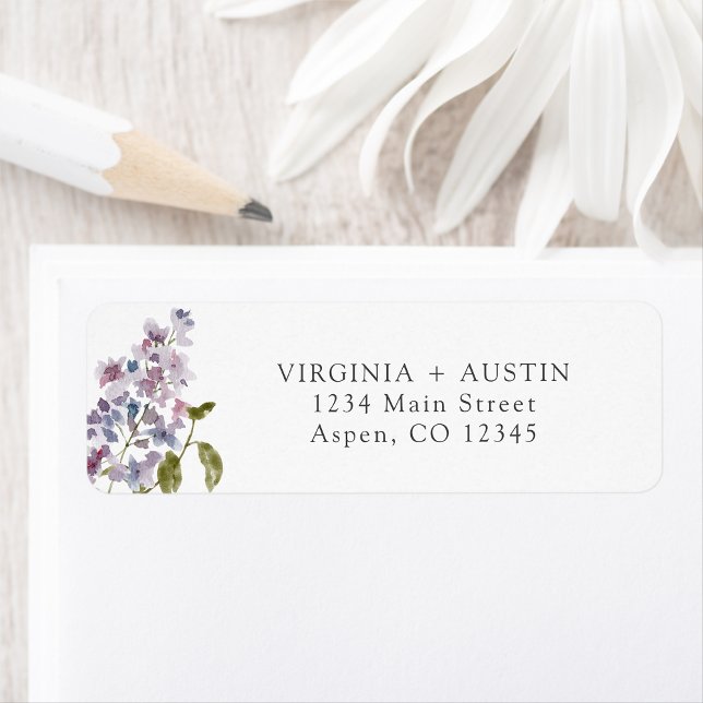 Elegant Lilac Wedding (Elegant Lilac Wedding Address Label by Painted Paperie
)