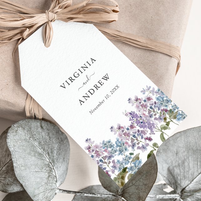 Elegant Lilac Wedding Gift Tags (Elegant Lilac Floral Wedding Gift Tags by Painted Paperie
)