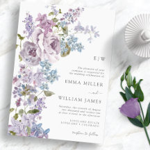 Elegant Lilac Wedding Invitation