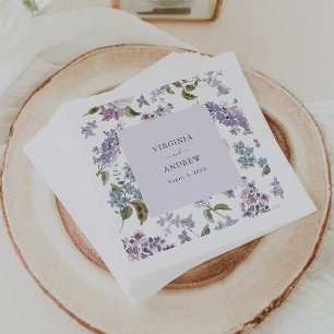 Elegant Lilac Wedding Napkin