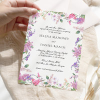 Elegant Lilac Wildflowers Lavender Wedding