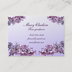Elegant Lilacs Gardener Business Card