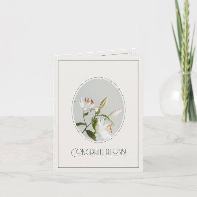 Elegant lilly vintage Congratulations Card (Front)