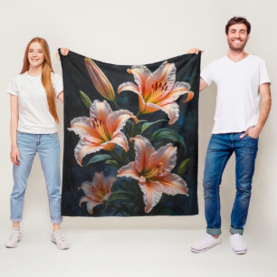 Elegant Lily Flower Art – Premium Prints & Unique  Fleece Blanket