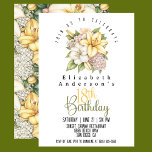 Elegant Lily Flowers 18th Birthday Invitation<br><div class="desc">Elegant Lily Flowers 18th Birthday Invitation For Women.  Easy To Change The Sample Text To Your Own By Clicking Personalise.  Click Personalise/Edit With Design Tool To Change The Font Type,  Font Colour,  Font Size Or To Add/Delete/Change The Text Or Design Elements.</div>