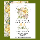 Elegant Lily Flowers 90th Birthday Invitation<br><div class="desc">Elegant Lily Flowers 90th Birthday Invitation For Women.  Easy To Change The Sample Text To Your Own By Clicking Personalise.  Click Personalise/Edit With Design Tool To Change The Font Type,  Font Colour,  Font Size Or To Add/Delete/Change The Text Or Design Elements.</div>