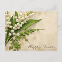 Elegant Lily of the Valley Easter Greeting