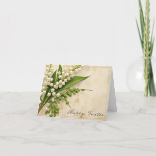 Elegant Lily of the Valley Easter Greeting Thank You Card