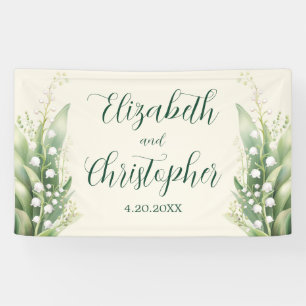 Elegant Lily of the valley Floral Wedding  Banner