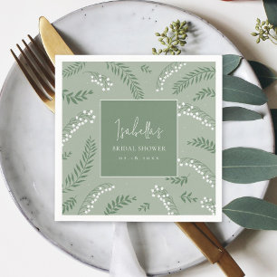 Elegant Lily of the Valley Garden Bridal Shower Napkin
