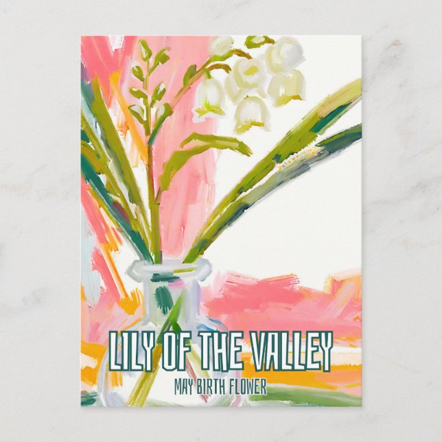 Elegant Lily of the Valley May Birth Month Flower  Postcard (Front)
