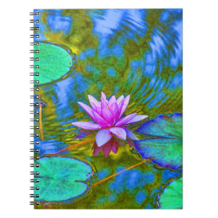 Elegant Lily Pad Lotus Yoga Practioner's Notebook