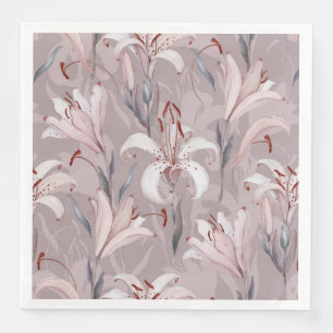 Elegant Lily Paper Dinner Napkins – Floral