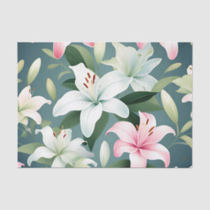 Elegant Lily Pattern Tissue Paper