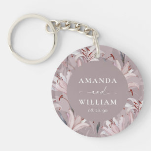 Elegant Lily Wedding Keychain – Stylish Favour