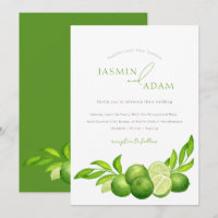Elegant Lime Botanical Mediterranean Wedding