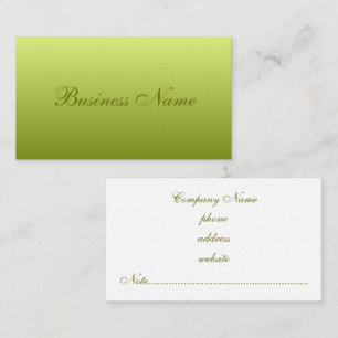 Elegant Lime Business Card