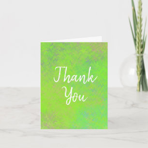 Elegant Lime Green Marbling Thank You Card