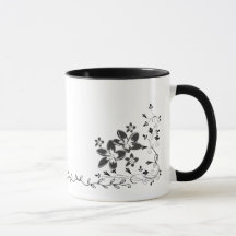 Elegant Line Art Butterfly and Floral Wrap Around