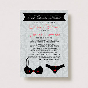 Elegant Lingerie Shower Invitations