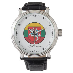 Elegant Lithuania Watch & Lithuanian Flag