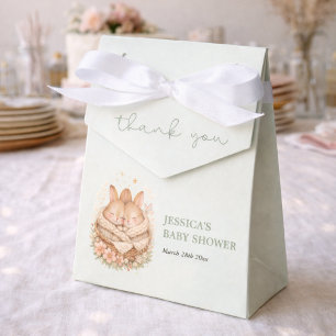 Elegant Litlle Bunnies Baby Twin Shower Favour Box