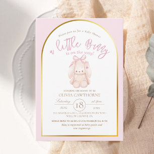 Elegant Little Bunny Girl Baby Shower  Invitation