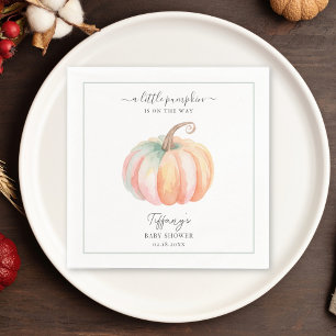 Elegant Little Pumpkin is On The Way Baby Shower Napkin