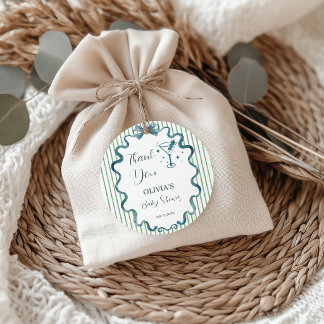 Elegant Little Tini One Baby Shower Thank You Favour Tags