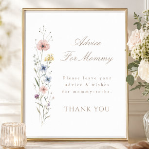 Elegant Little Wildflower Advice For Mummy Poster