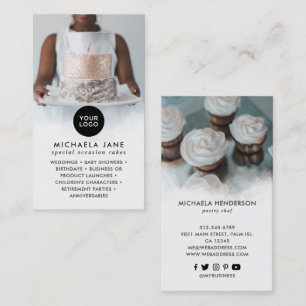 Elegant Logo 2 Photos Services & Social Media Business Card