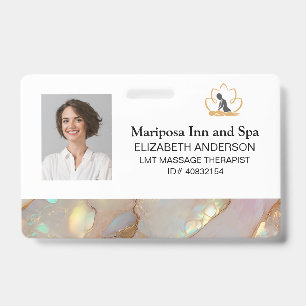 Elegant Logo Corporate Photo Employee Badge ID Badge