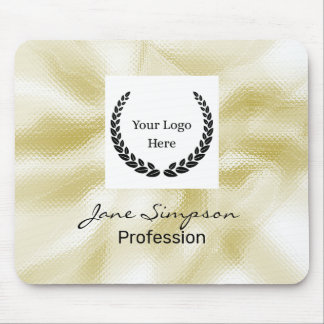 Elegant Logo Gold Texture Mouse Pad