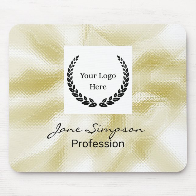 Elegant Logo Gold Texture Mouse Pad (Front)
