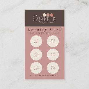 Elegant Logo Makeup Artist Loyalty Card